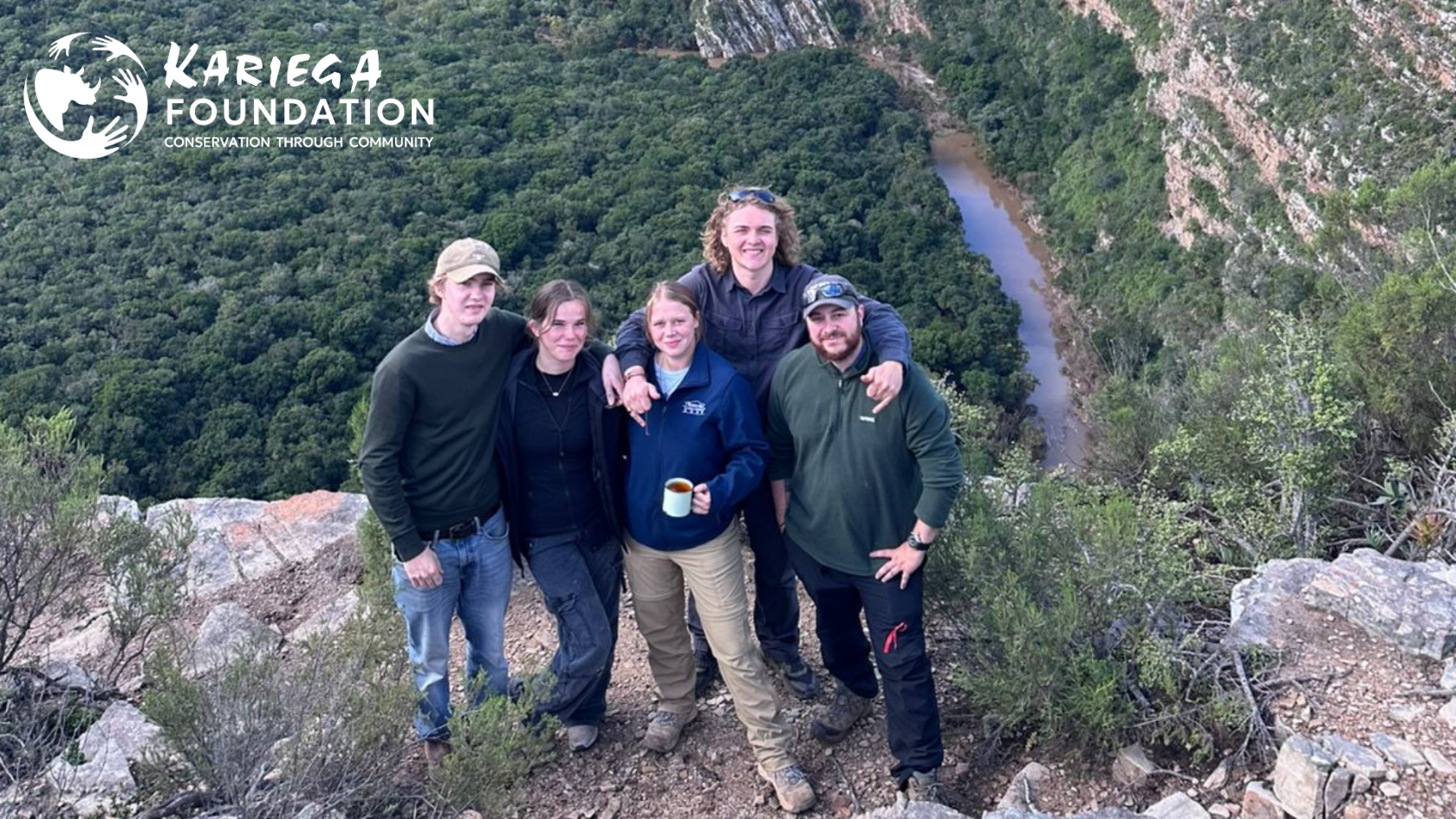 Volunteers on kariega game reserve